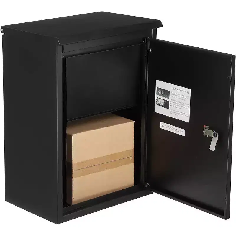 Acekool Anti-Theft Parcel Drop Box, Steel Mailbox with Combination Lock, Weatherproof Package Storage for Porch or Curbside