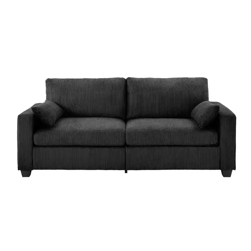 Modern Fabric Upholstered Loveseat with Removable Covers