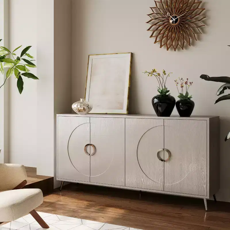 4-Door Lacquer Sideboard  Living Room or Dining Storage