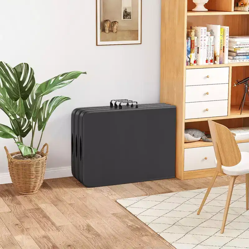 5ft Folding Table Fold-in-Half Long Party Table Collapsible Portable Table with Heavy-Duty Design