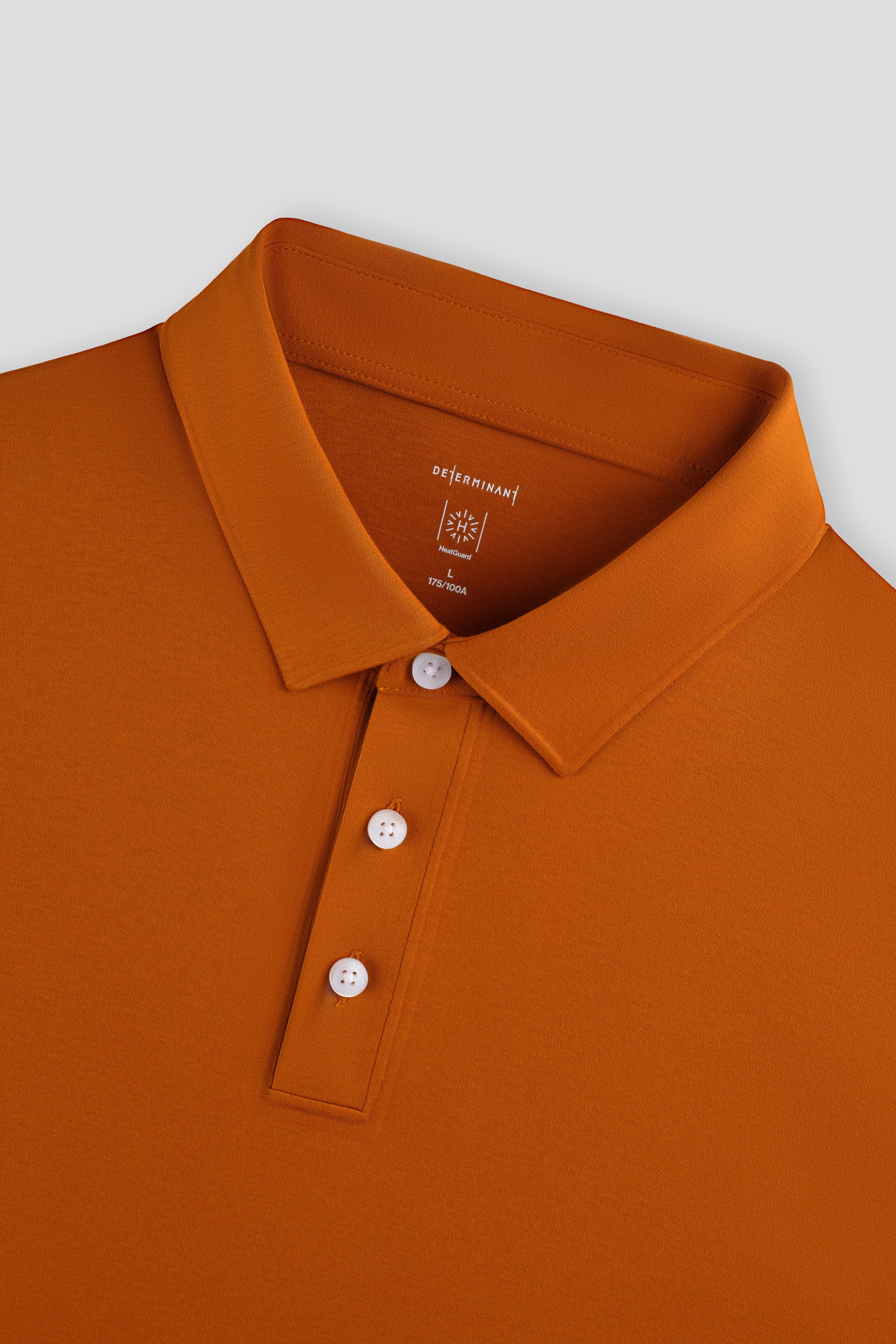 Long Sleeve Polo – Apricot Orange