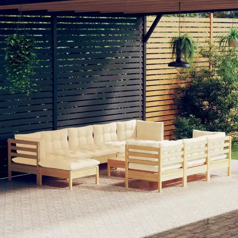 vidaXL Outdoor Garden Furniture Set with Cushions in Different Colors