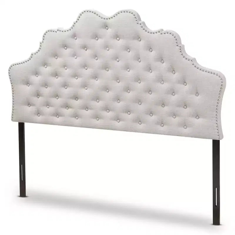 Hilda Modern and Contemporary Fabric Headboard Beige