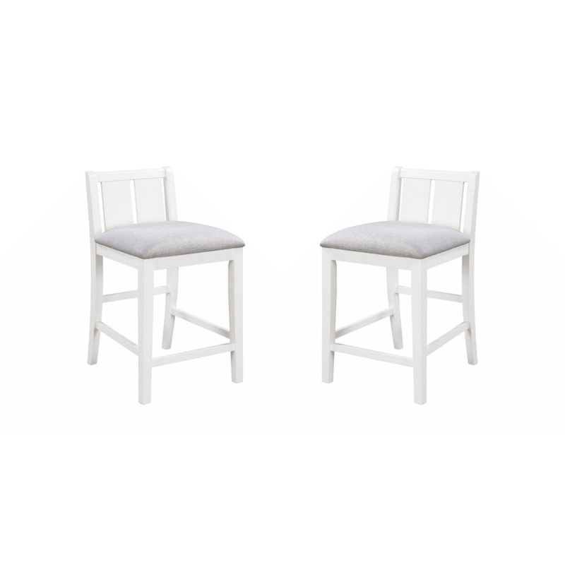 Graham 36 3-Piece Finish Small Space Counter Height Dining Table with Shelves and 2 Chairs
