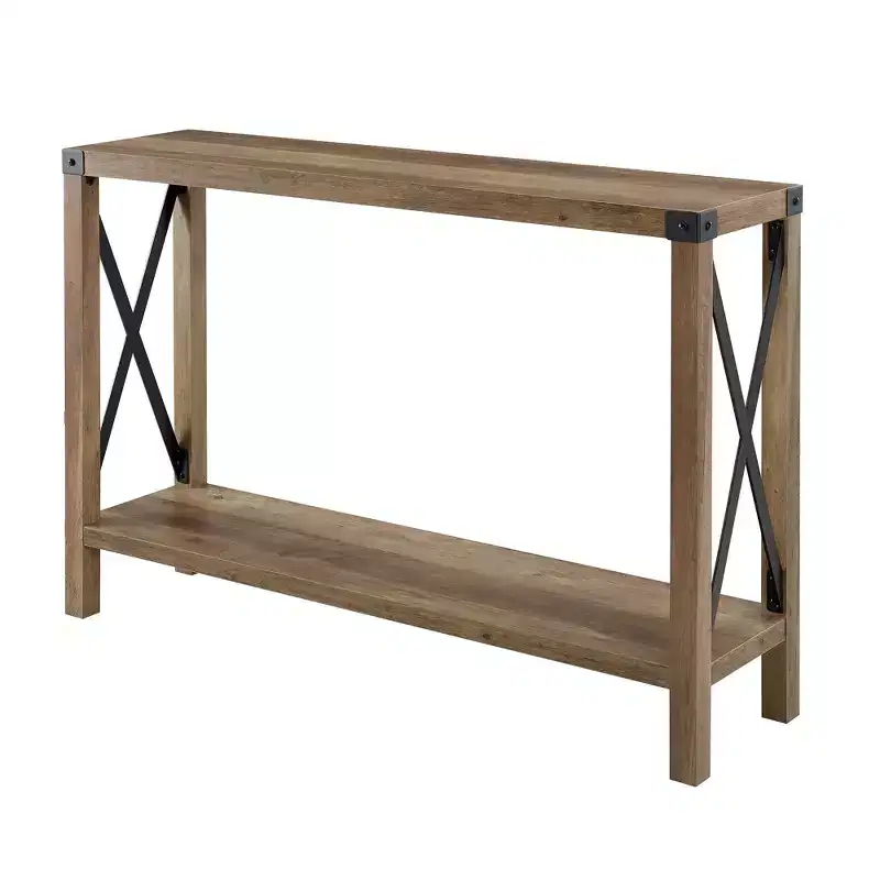 Sophie Rustic Industrial X Frame Entry Table - Saracina Home