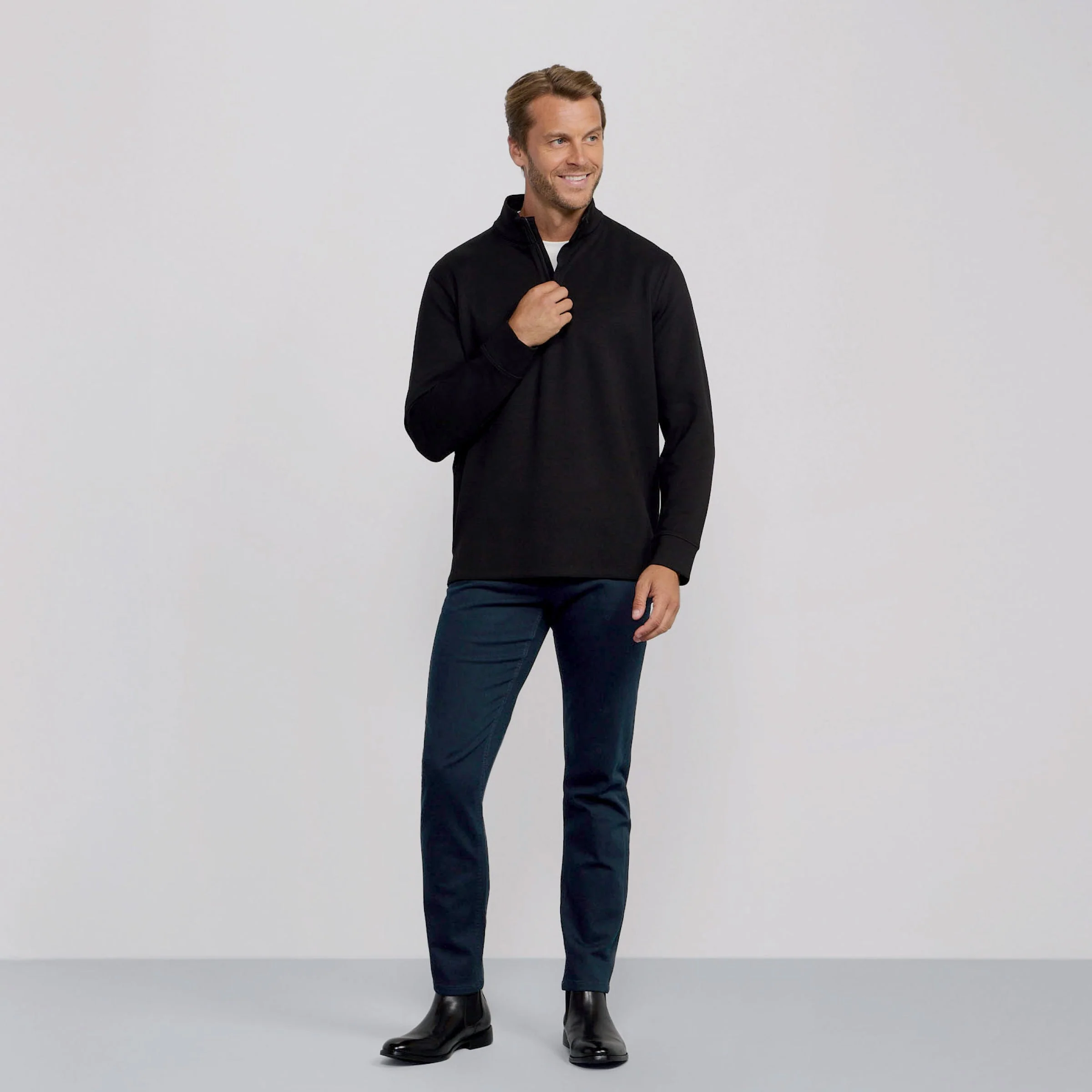 Quarter-Zip -- True Black