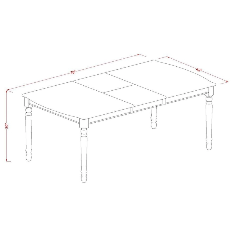 East West Furniture Dining Table Set- a Rectangle Kitchen Table and Dinette Chairs, Linen White(Pieces Option)