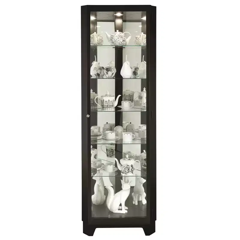 Howard Miller 680631 Melissa Iv Curio Cabinet 680631 Black Satin
