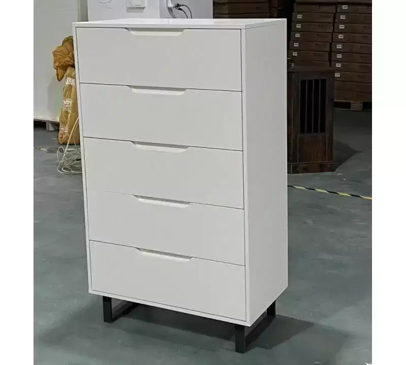 5 Dresser for Bedroom, 50H Dresser, Freestanding Vertical Drawer with Storage, Wooden Closet Chest Storage for Living Room Hallway Entryway