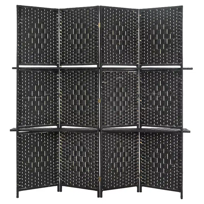 BestMassage 4/6 Panel Wooden Room Divider Folding Portable Partition Screen