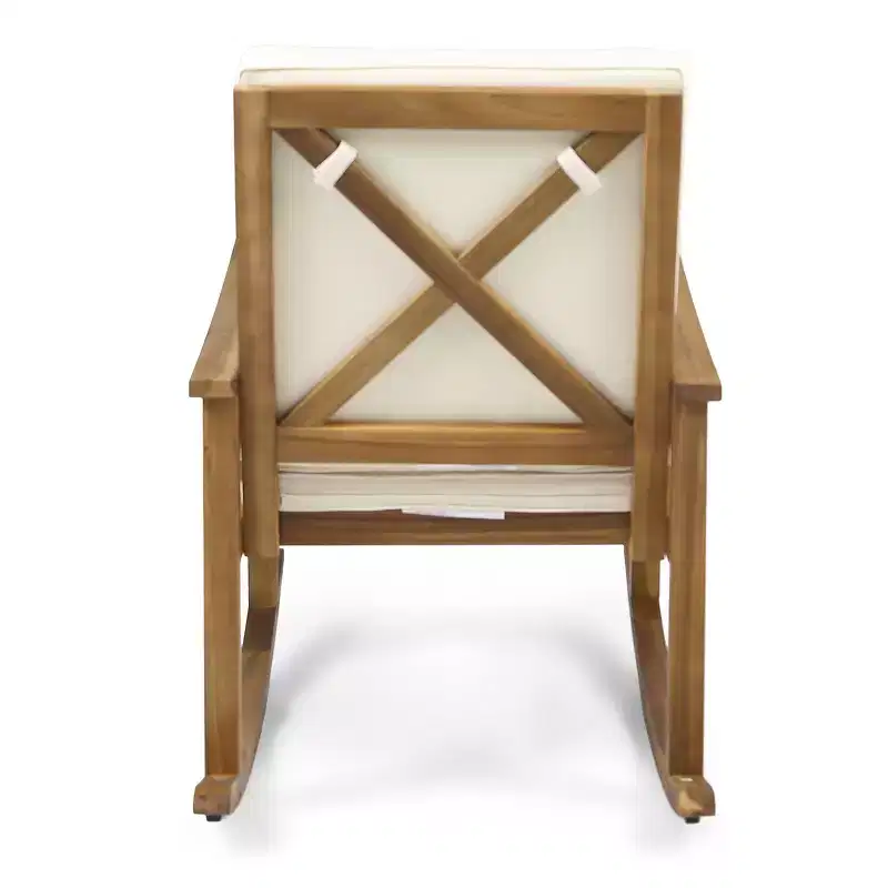 Christopher Knight Home Murad Modern Patio Acacia Wood Rocking Chair with Cushions