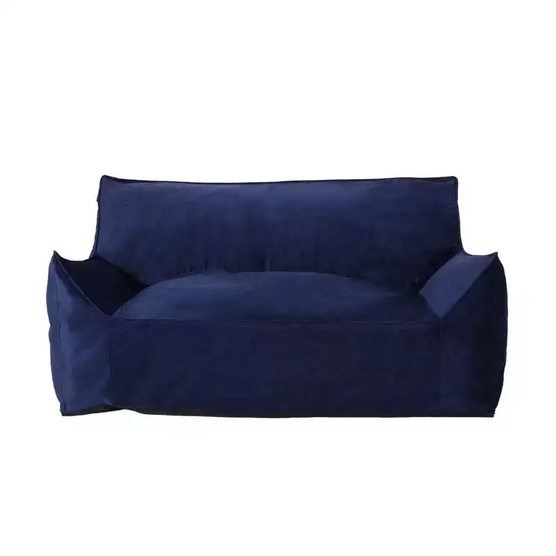 Okak 2-Seater Velvet Bean Bag Chair,Oversized Lounger Beanbag Chair Sofa with Armrests & Removable Cover,Floor Sofa for Living Room Bedroom