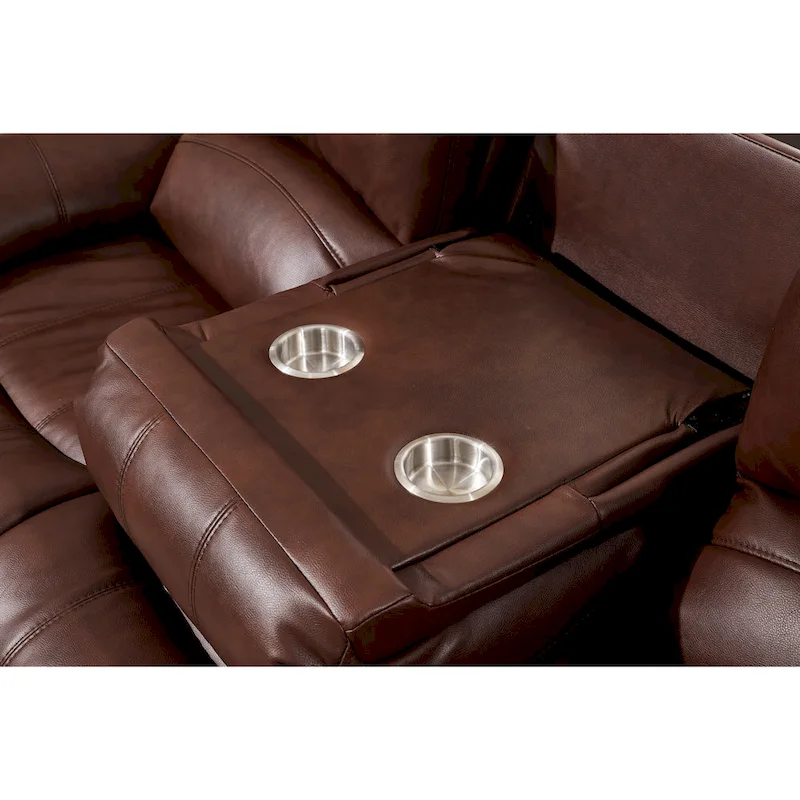 Betsy Furniture 2 Piece Bonded Leather Power Reclining Living Room Set, Sofa and Loveseat