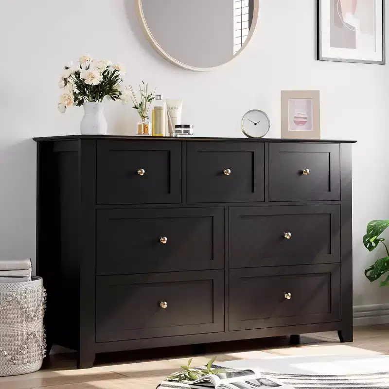 COZONY 54 Wide 7-Drawer Dresser for Bedroom, Modern Chest of Drawers with Deep Storage, Clothes Organizer for Living Room, Hallway