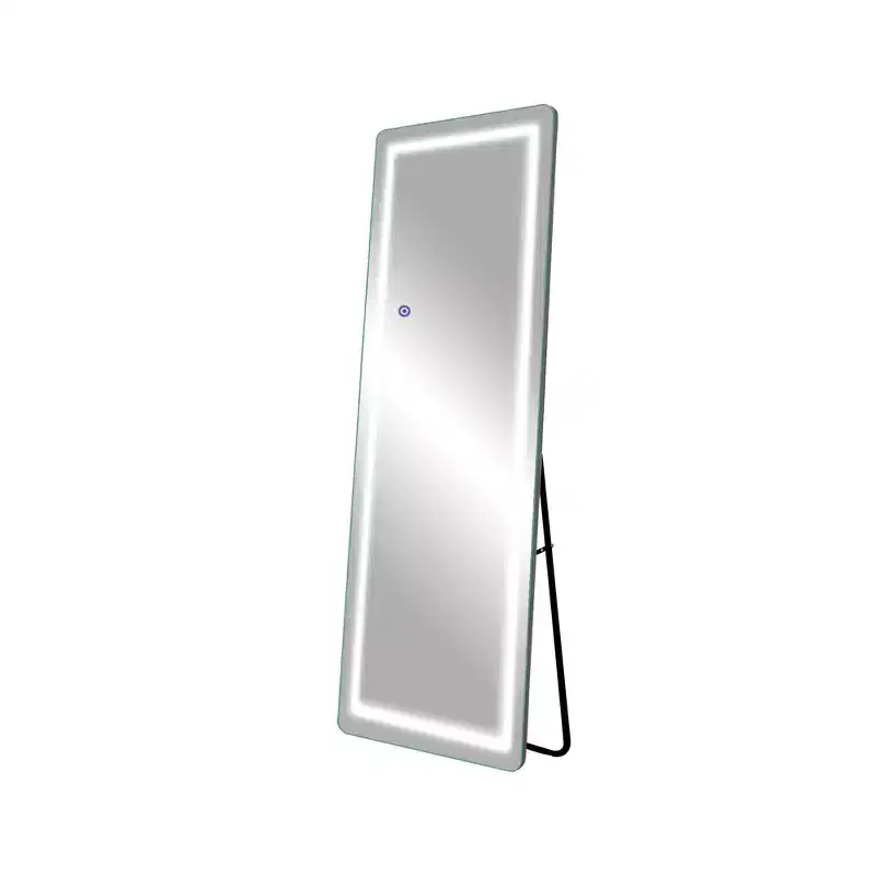 Stand-Alone LED Mirror: Full-Length, Frameless, Aluminum, 160x40x2cm