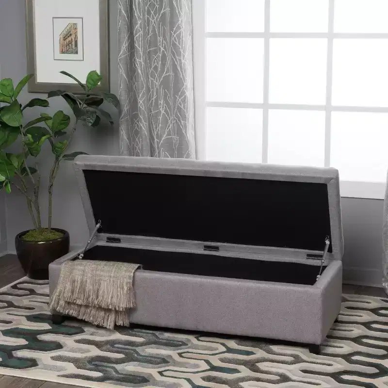 GDFStudio Gannon Contemporary Upholstered Tufted Storage Ottoman Bench