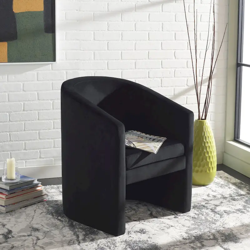 SAFAVIEH Theodosia Barrel Back Accent Chair (Fully Assembled) - W24 x D24 x H30 - 24Wx24Dx30H