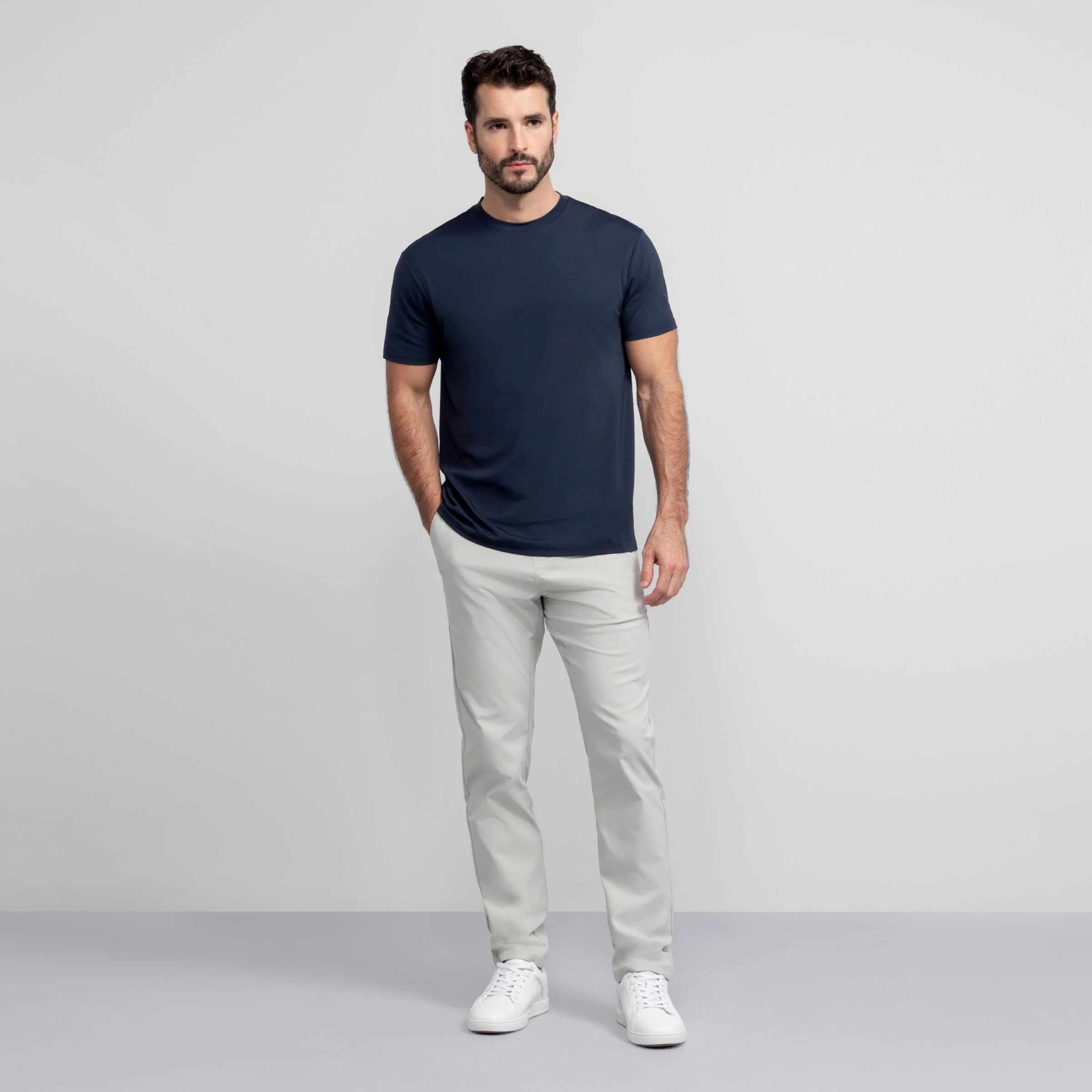 Crewneck Tee - Deep Blue