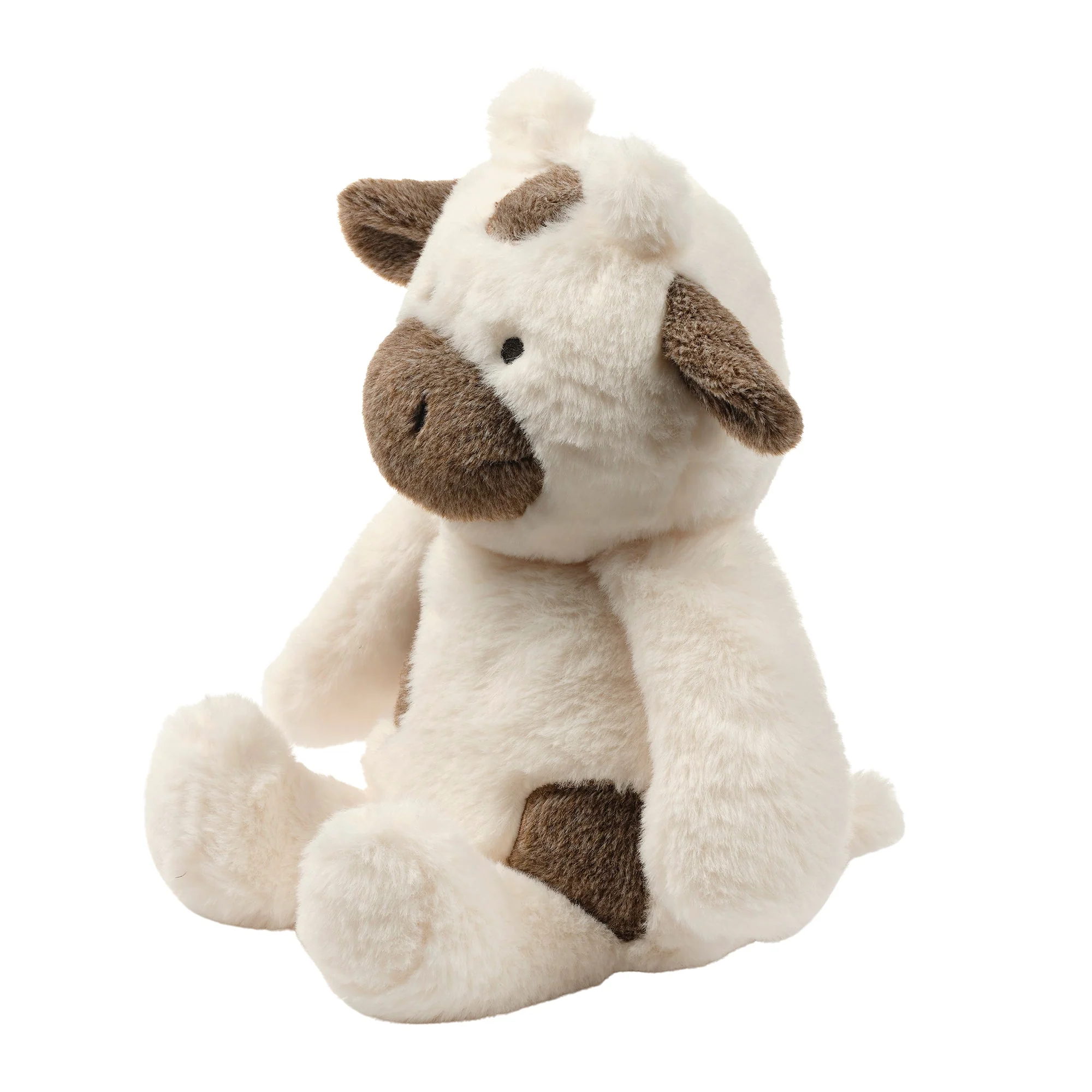 White Faux Fur Cow Plush