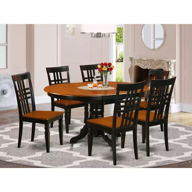 HomeStock Belmont Kitchen Tables And Chair Set With A Kenley Dining Table And Kitchen Chairs
