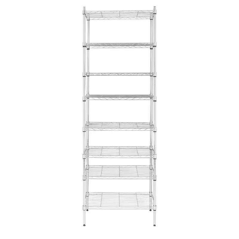 8-Tier Adjustable Steel Wire Shelving Unit