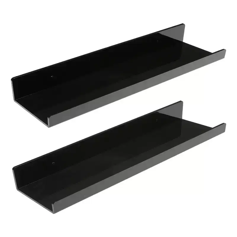 Acrylic Waterproof Wall Floating Shelf, 15x4x2 Inch, 8.8 lbs Capacity