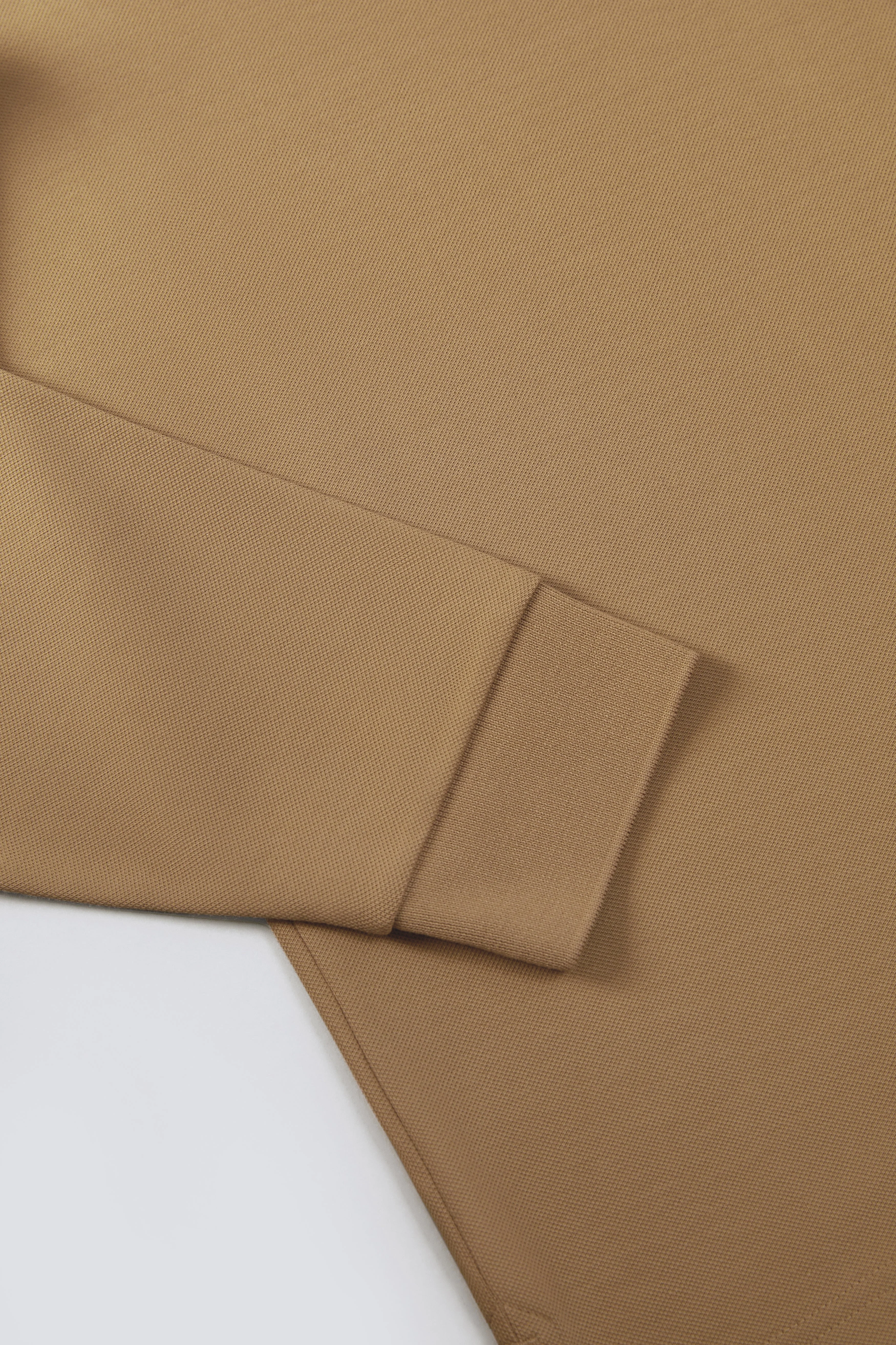 Pique Long Sleeve Polo – Khaki