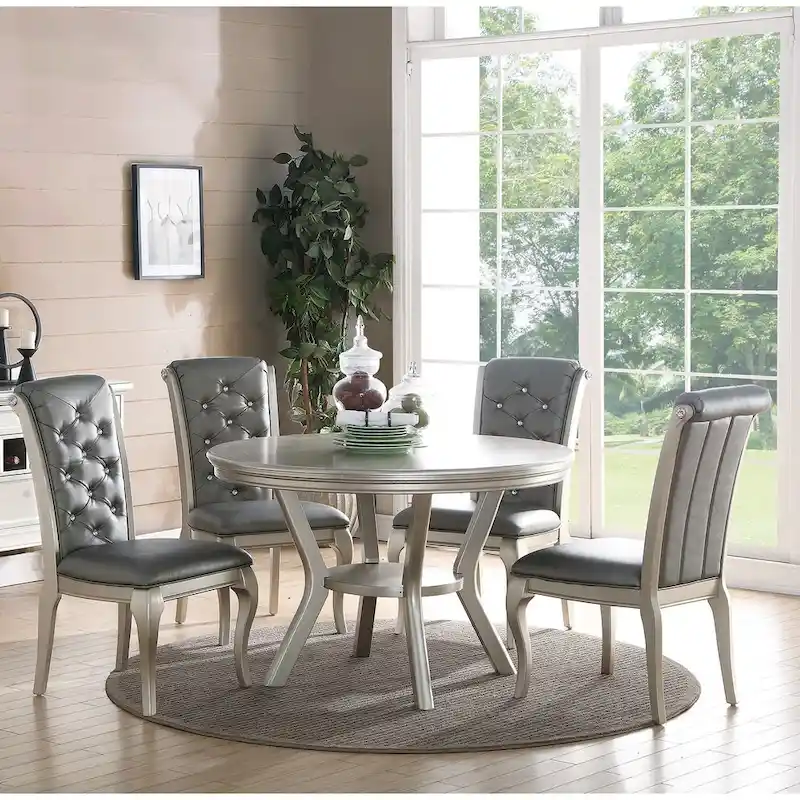 Dining Table in Antique Silver