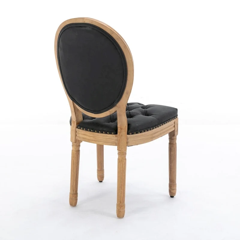 Set of 2 French Style Solid Wood Dining Chair with Nailhead