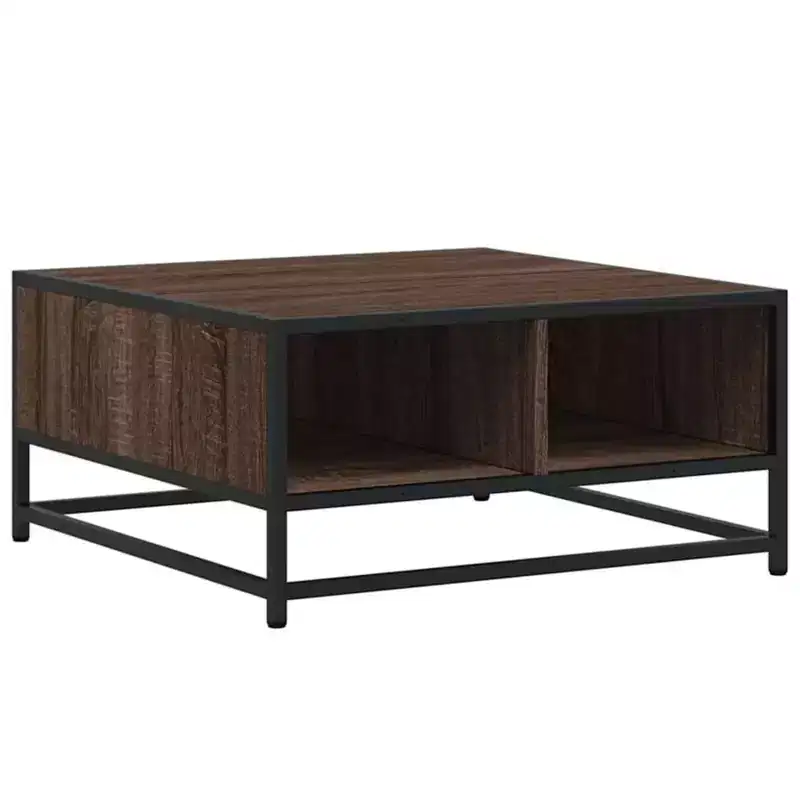 Clihome Storage Coffee Table, Square Modern Table with Spacious Hidden Compartment,Matte Finish