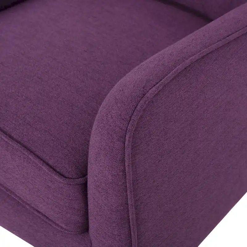 Upholstered Button-Tufted Accent Chair with Iron Hairpin Legs