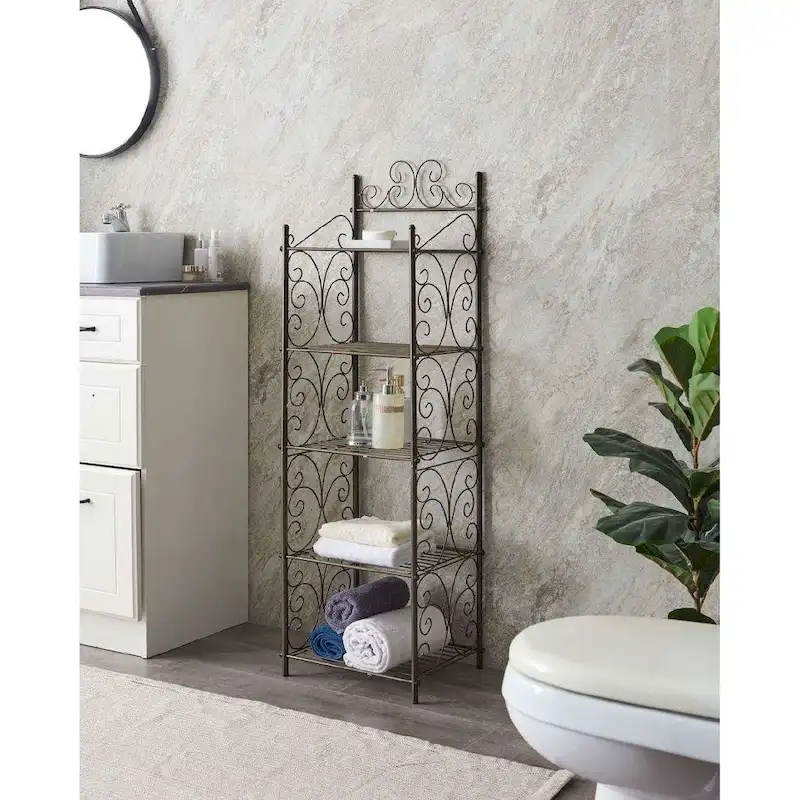 5 Tier Storage Shelf Unit, Black
