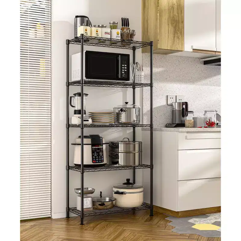 5-Tier Heavy Duty Metal Storage Shelving Unit Adjustable Garage Rack 2000 lbs Capacity with Leveling Feet
