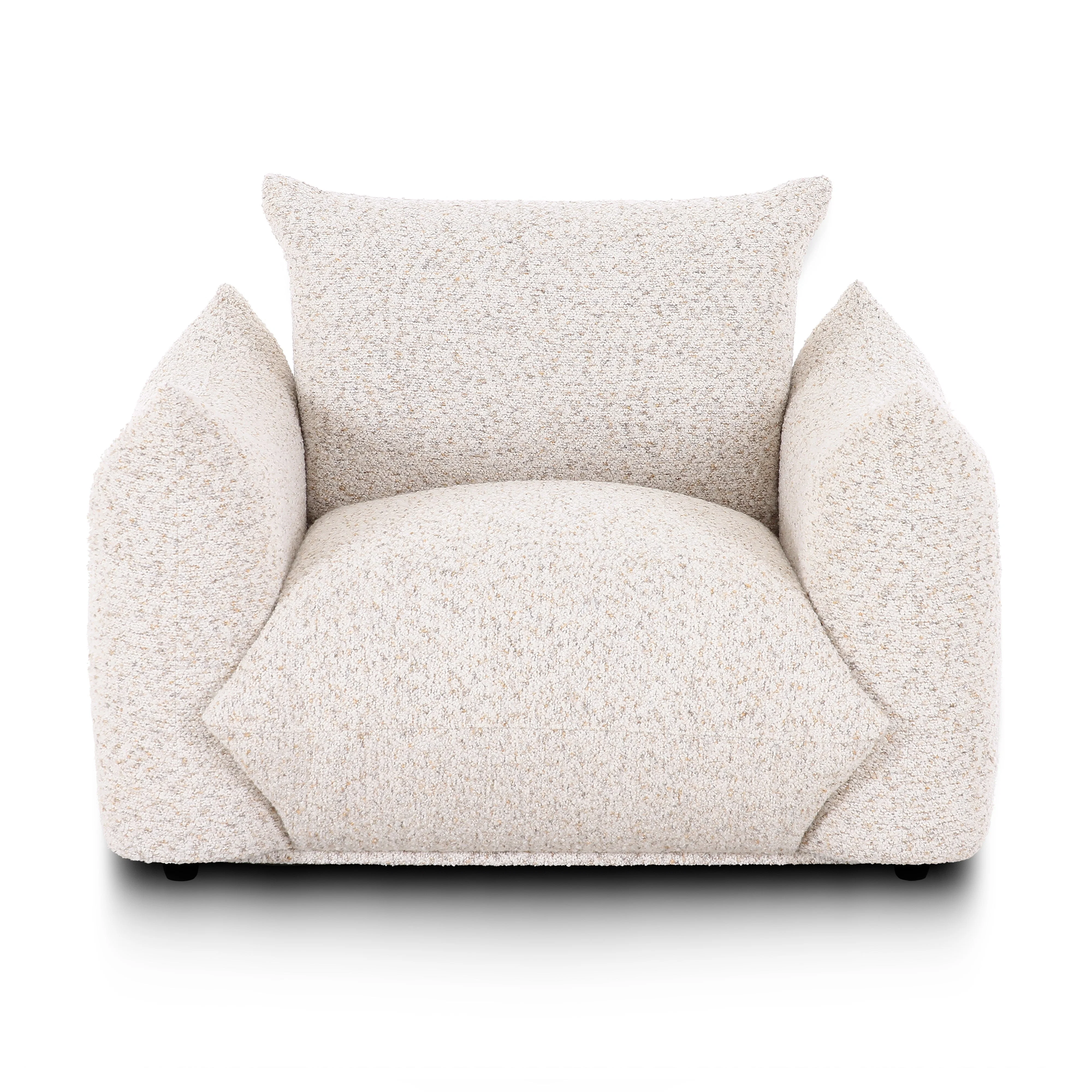 Saint Tropez Nubby Fabric Armchair in Sand