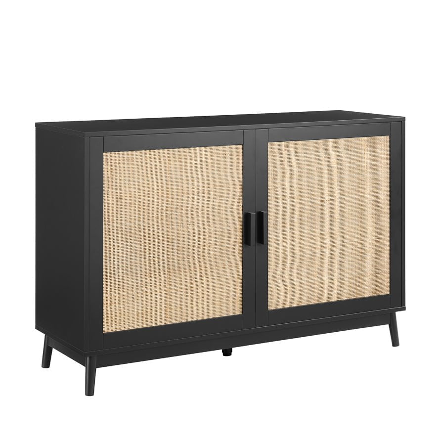 Modern Black Painted Sideboard with Clean Lines for Living Room