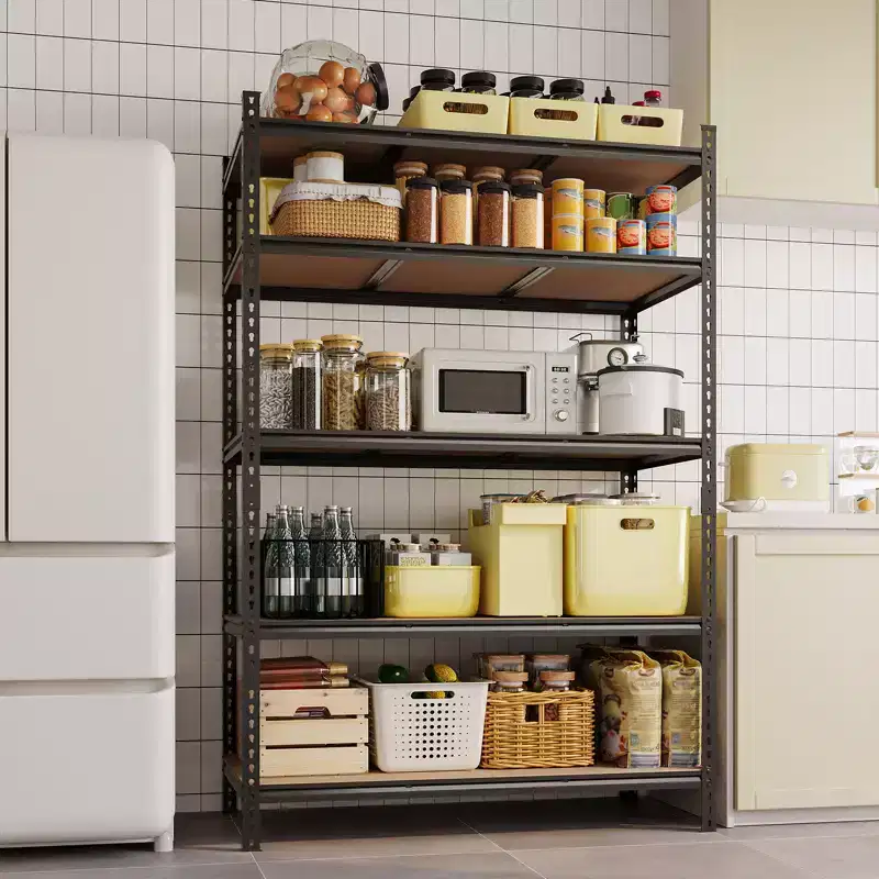 Storage Shelves 5 Tier Garage Shelving Heavy Duty Adjustable Metal Shelving Unit, Garage Shelves for Basement, Warehouse, Pantry, Closet, Kitchen