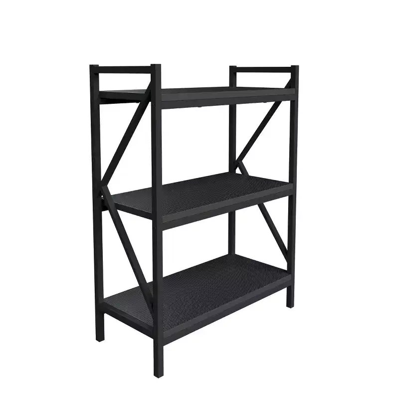 3-Tier Bookcase  Console Table or Storage Shelf, Black