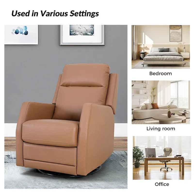 Esteban Swivel Recliner with Tufted Back Set of 2 by HULALA HOME