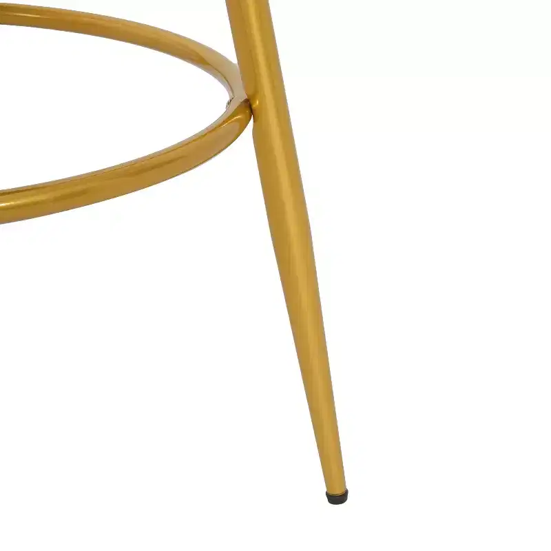 Set of 2 Swivel Counter Height Bar Stool Low Back Upholstered Dining Chair Pub Kitchen Stool with Footrest-Christopher Knight Home