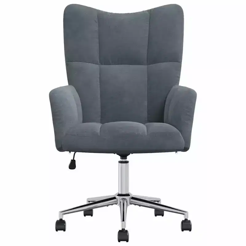 Relaxing Chair Light Gray Velvet
