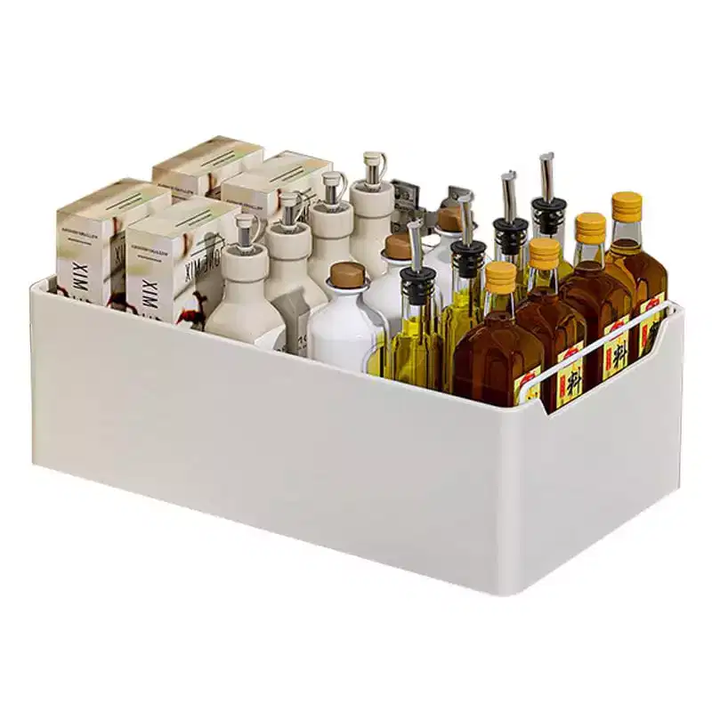 Fridge Drawer,Extendable Drawer Kitchen High Drawers Organiser Kitchen,Metal Kitchen Cabinet for Kitchen Cabinets, No Drilling,25 W x 43 D x 14 H