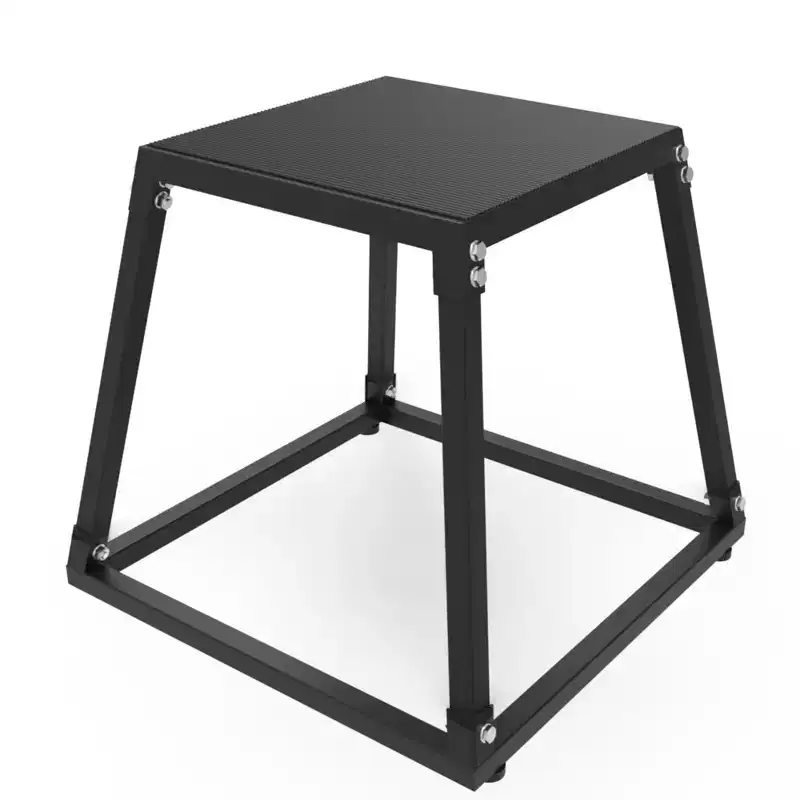 12/18/24/30 Inch Plyometric Jump Box Set, Steel Plyo Box with Anti-Slip Surface, Step Up Box for Workout