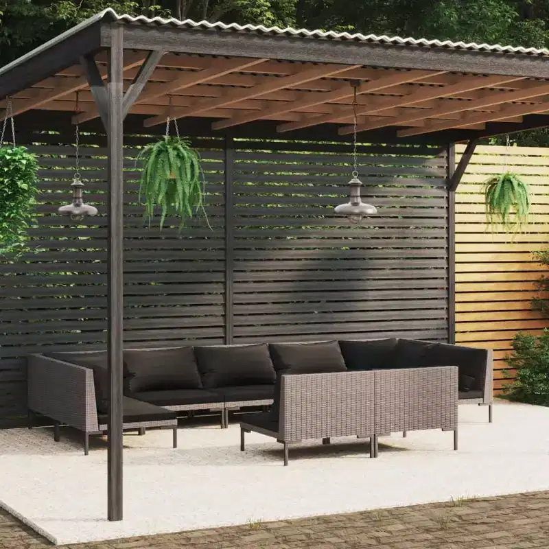 vidaXL Garden Lounge Set Dark Grey