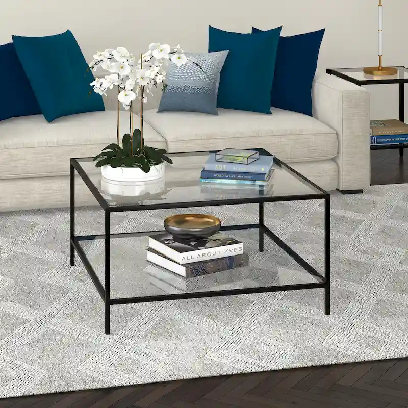 32 Square Coffee Table with Shelf
