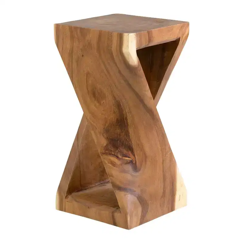 Coastal Wood Side Table, Natural, 24