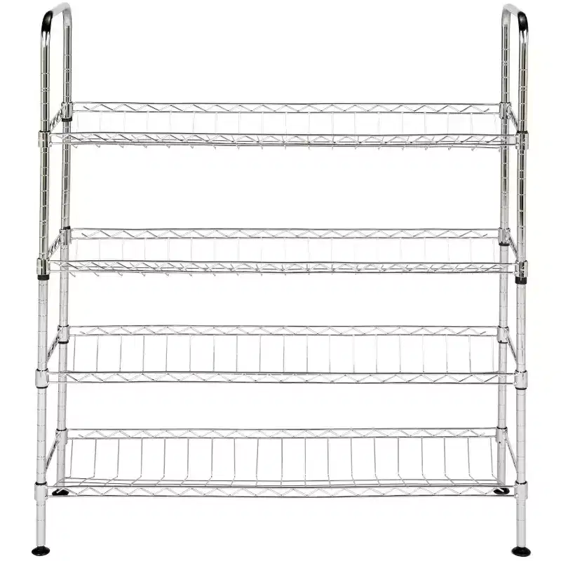 Lidia Adjustable Shoe Rack - HAC1007 - Chrome - Safavieh