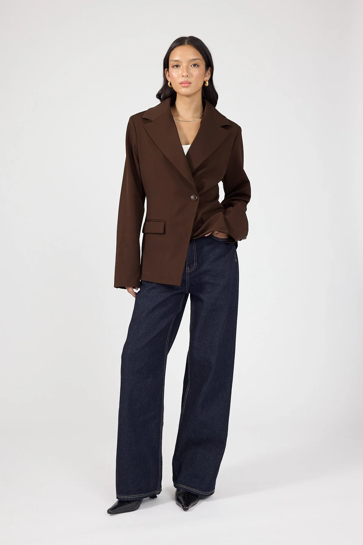 Fitted Blazer Brown