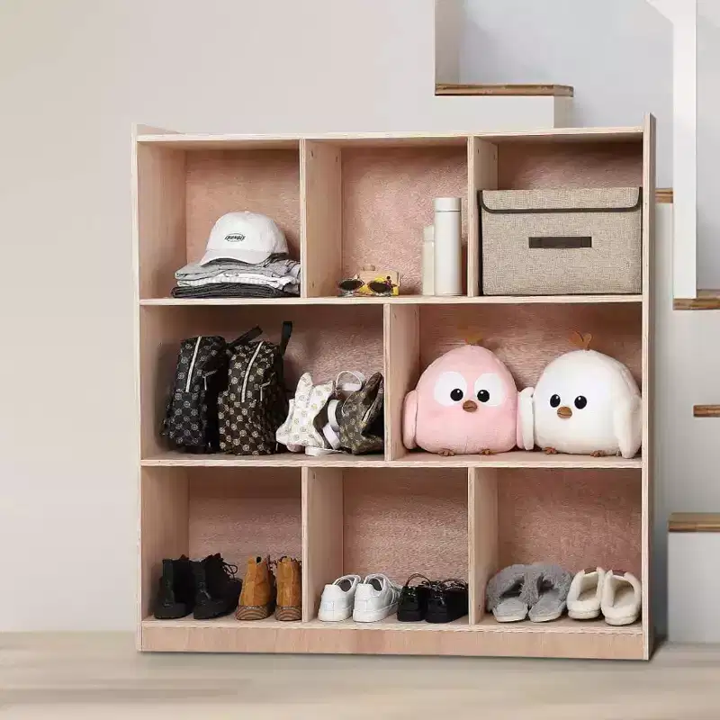 8-Section Mobile Cubby Storage Cabinet for Kids