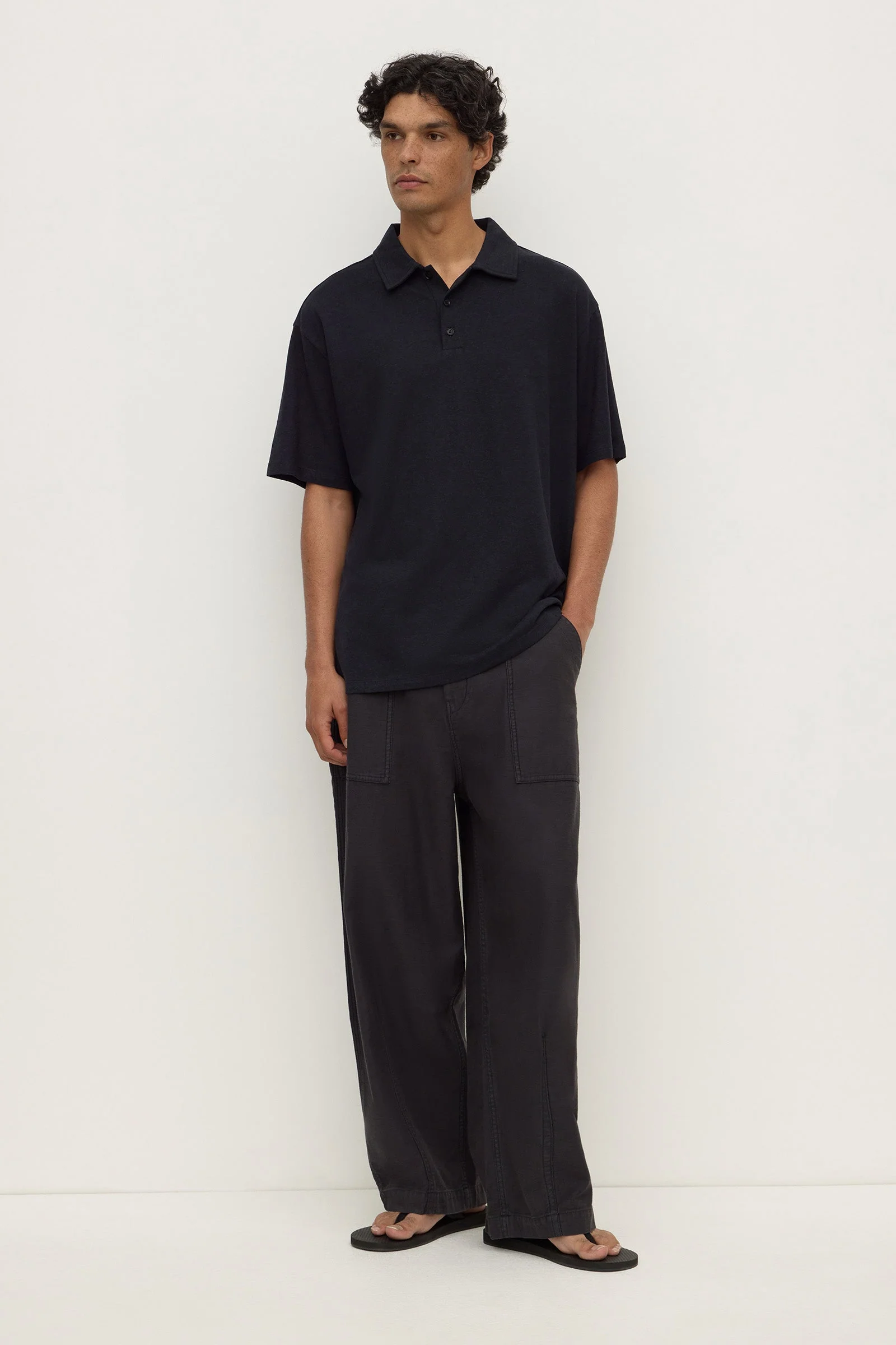 Hemp Cotton Knit Polo