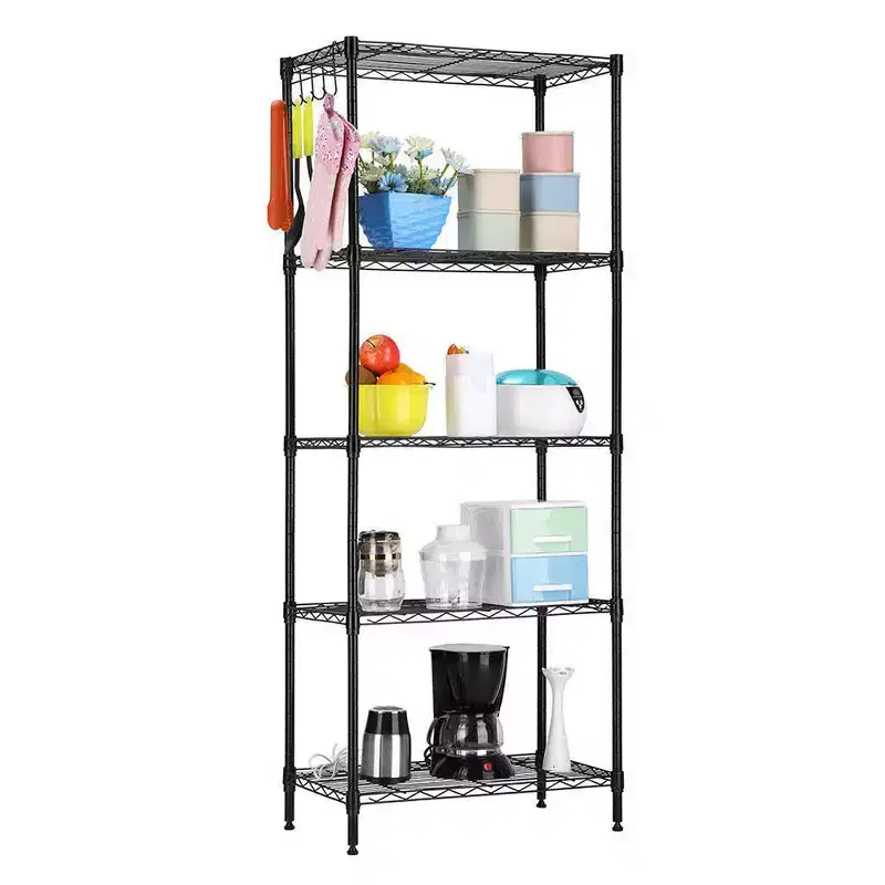 Modular Heavy-Duty Carbon Steel Storage Rack | Adjustable Shelves, Freestanding Organizer for Garage/Office, Black